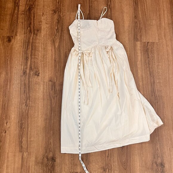 Sofie the Label Ivory Ballon Bow Cotton Midi Dress Sz M - Picture 14 of 14